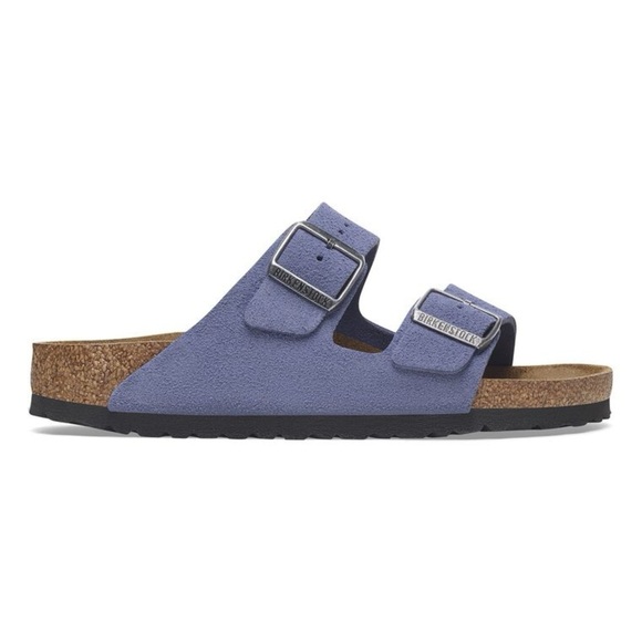 Birkenstock Unisex Arizona Suede Leather Purple Dusk/Blue Double Strap Sandals💜 - Picture 10 of 15